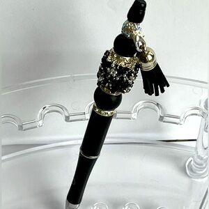Gorgeous Black Bling Boujee Handmade Writing Pen